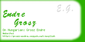 endre grosz business card